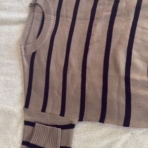 Striped Sweater in Tan and Black